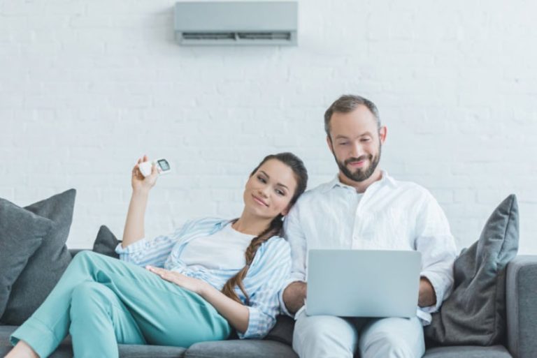 Ac B 009 Couple On Couch With Ductless 23